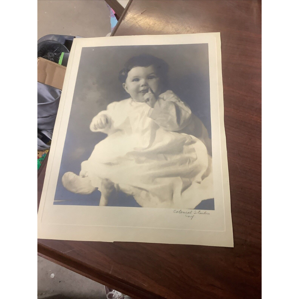Antique Victorian Baby! Colonial Studio NY Cabinet Photo